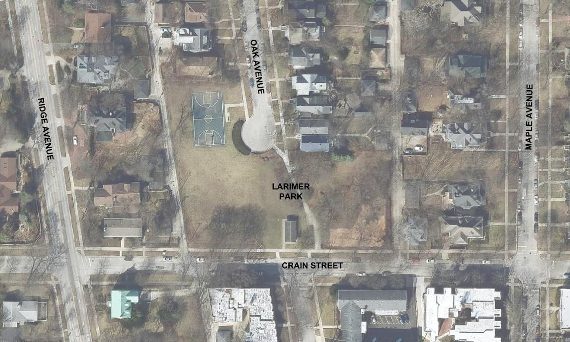 North of Crain Street and south of Dempster Street